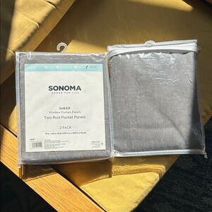 2/$15. Sonoma Sheer Gray Window Curtain Panels